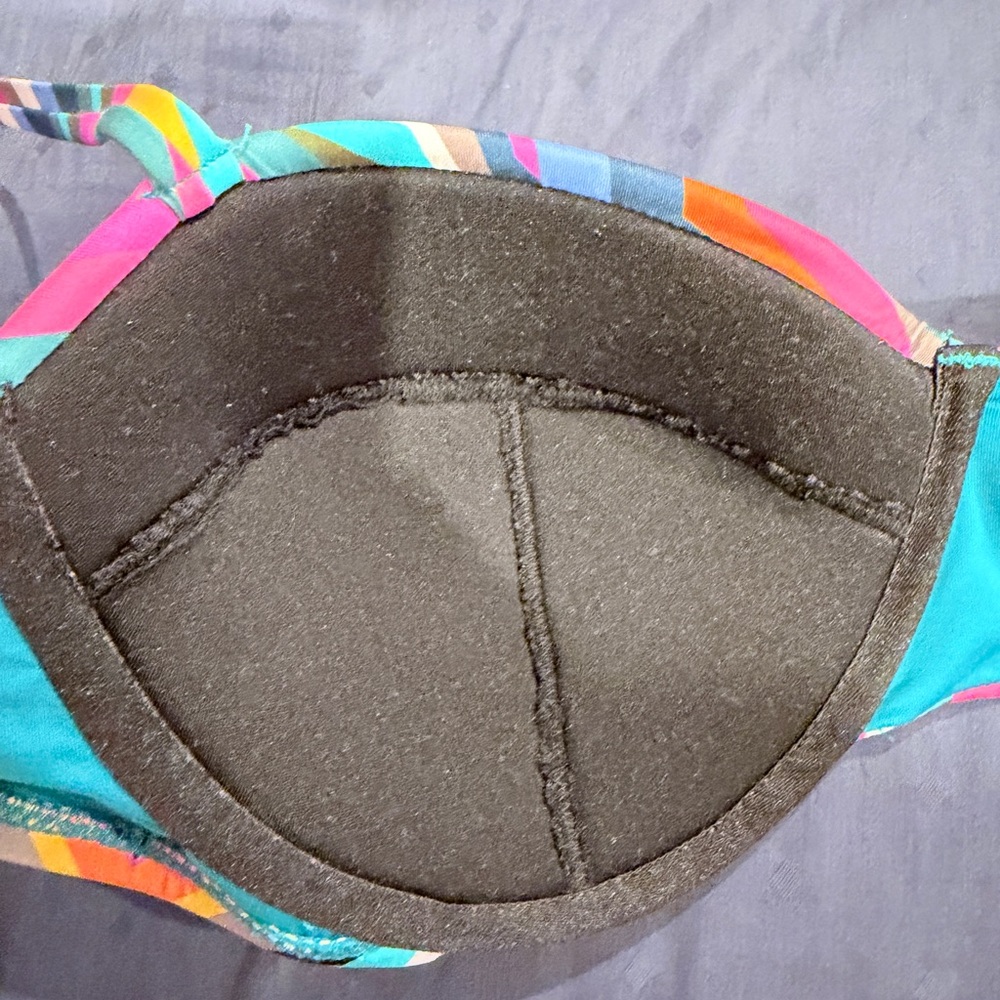 BNWT Trina Turk Colorful Chevron Bikini Top - Picture 11 of 13